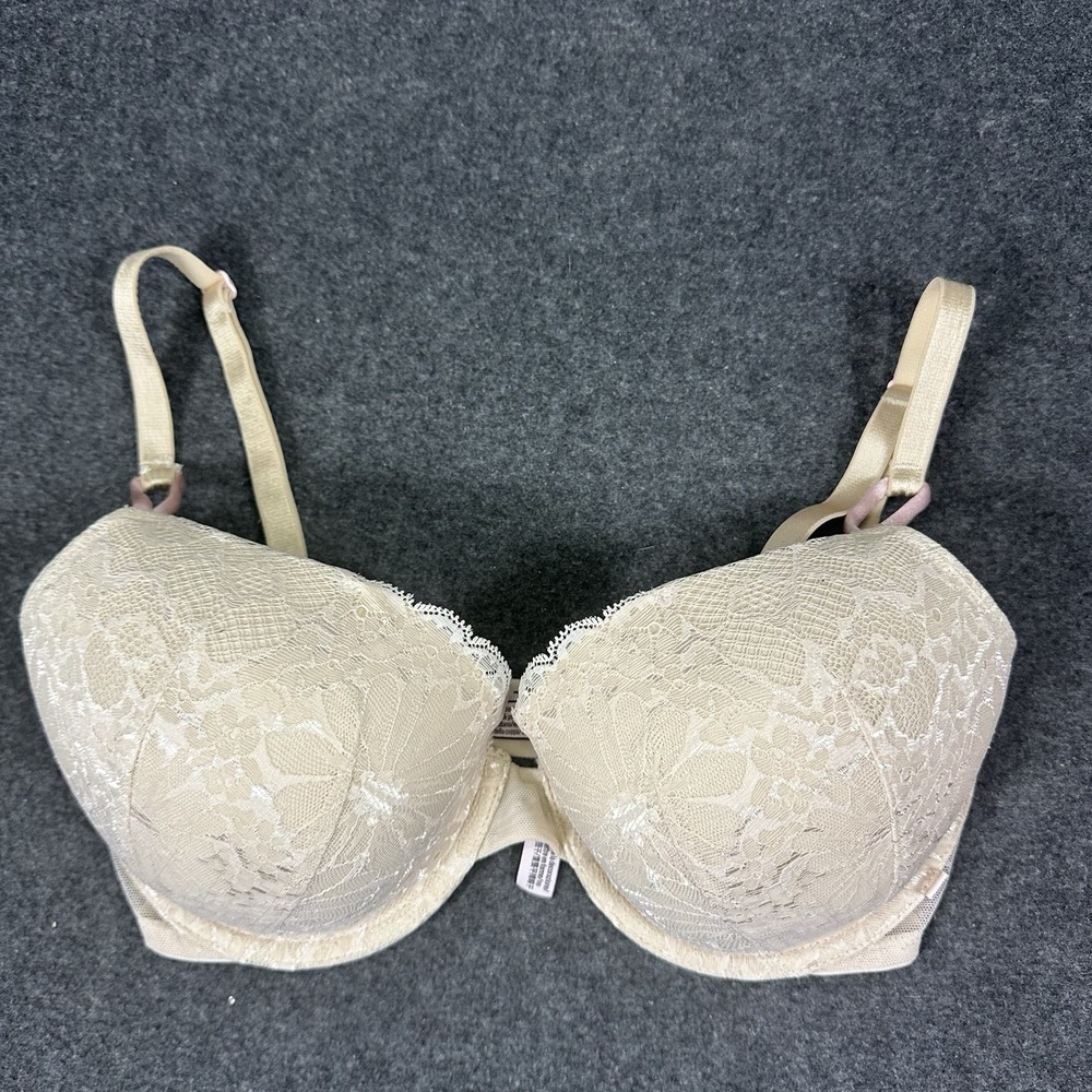 Victoria's Secret PINK 32DDD Lined Demi Lace Bra Praline Pre-Owned RN54867